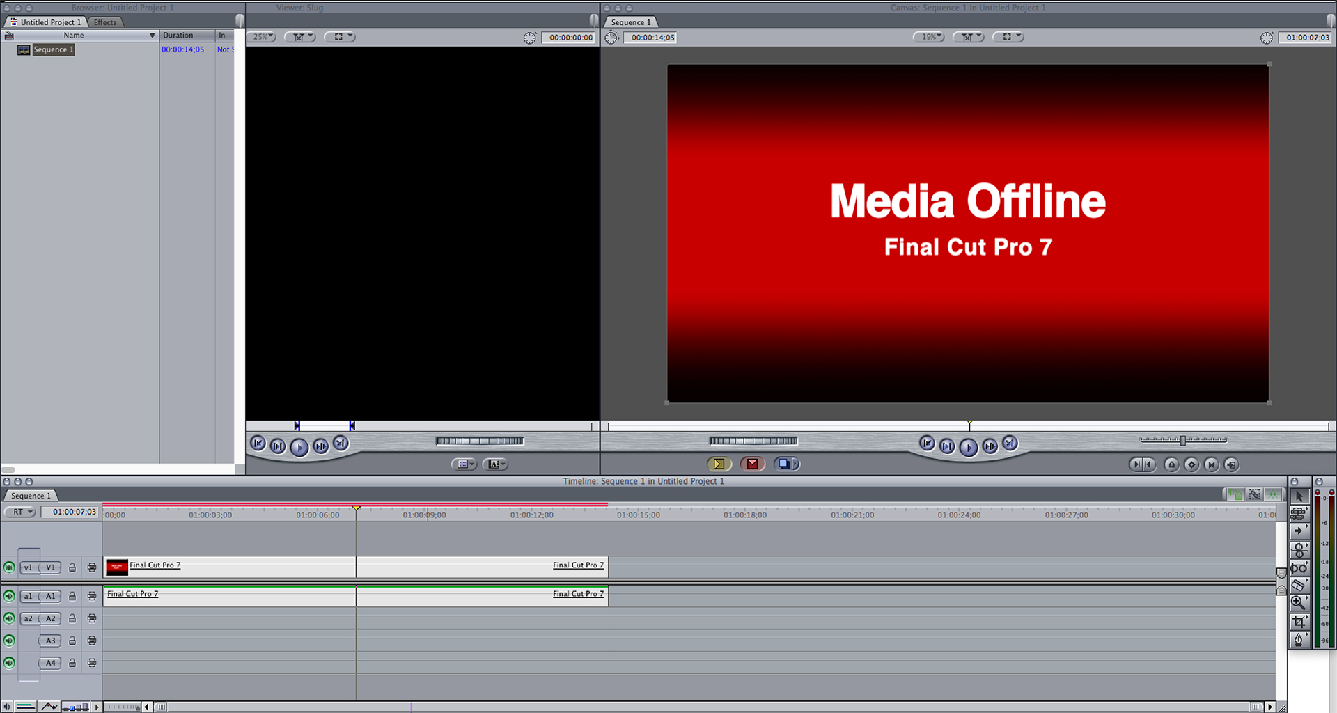 A Screenshot of KFinal Cut Pro 7