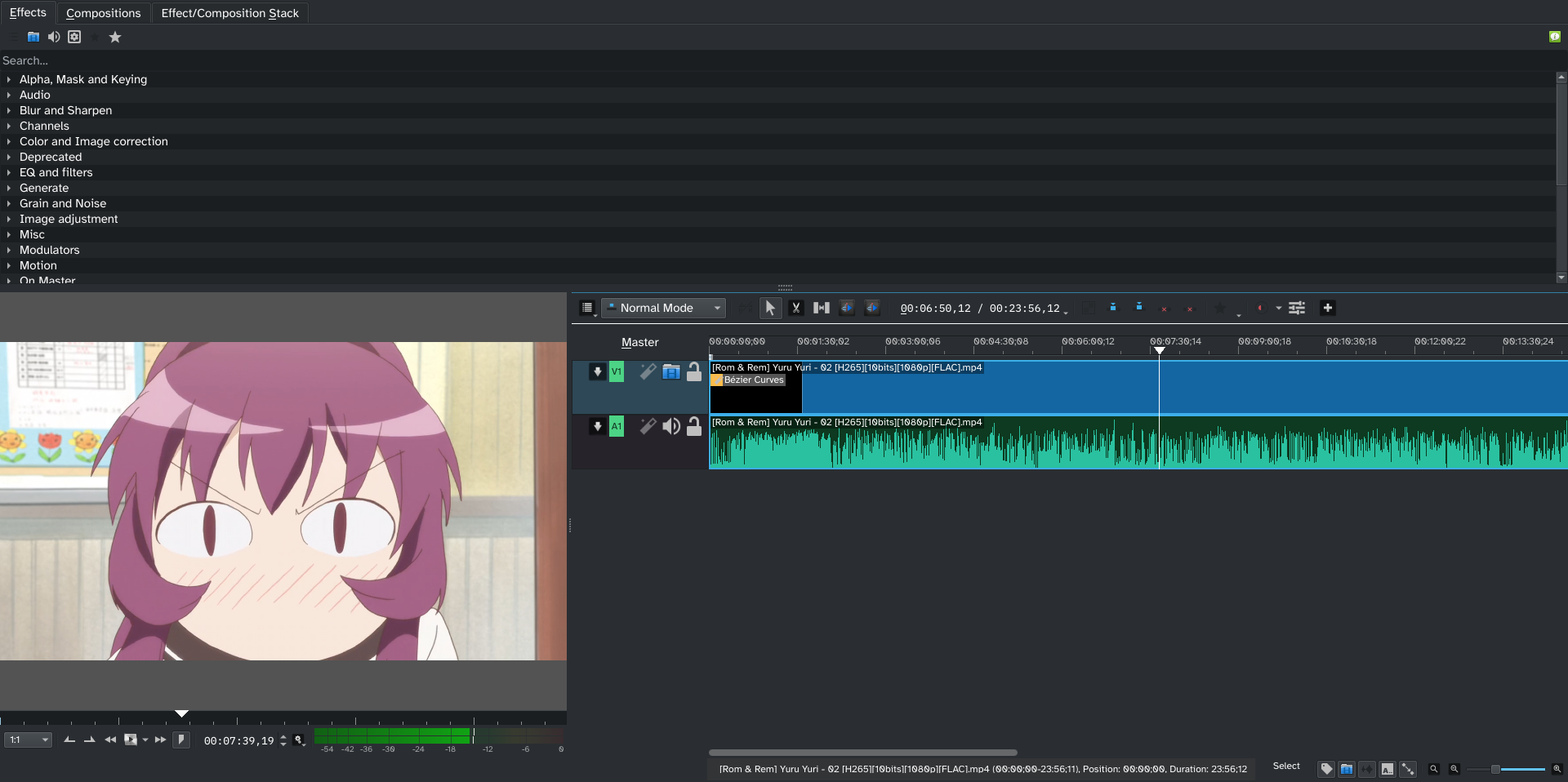 A Screenshot of Kdenlive themed to look like Windows Live Movie Maker 2012