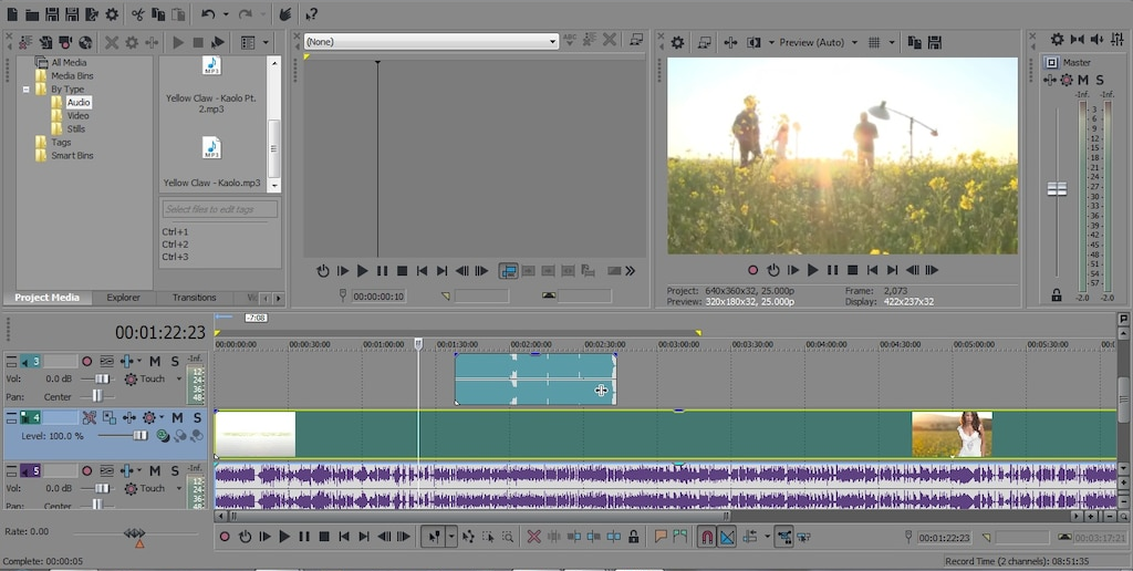 A Screenshot of Vegas Pro 14