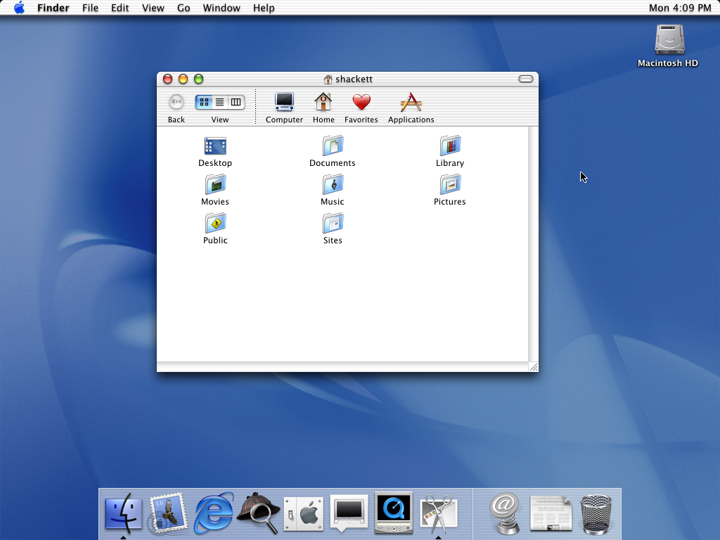 A screenshot of Mac OS X 10, known by its codename of Cheetah.